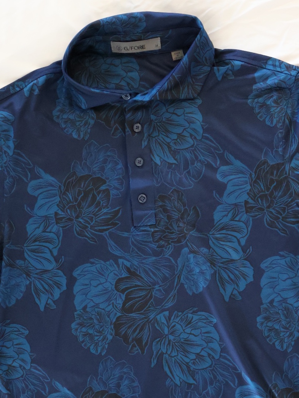 G/FORE floral golf performance polo medium